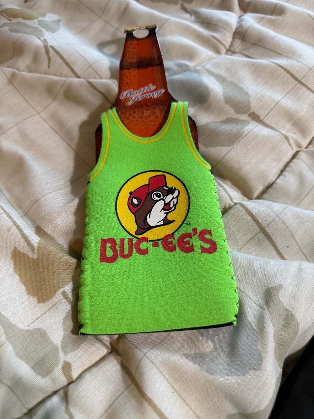 Buc-ee's Bottle Jersey Neoprene Beer Bottle Cooler